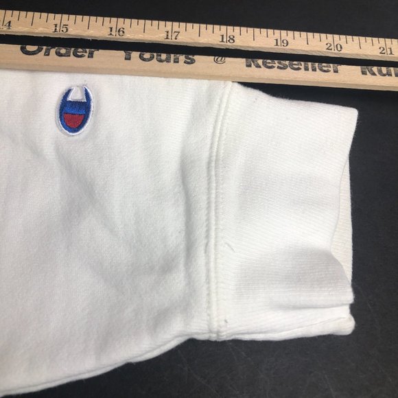 VTG Champion Reverse Weave Sweatshirt Women's Extra Extra Large White Crewneck - Picture 8 of 12